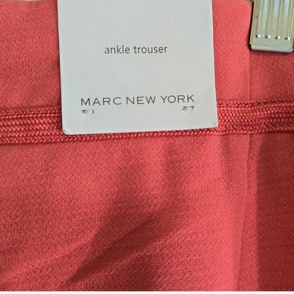 NWT Andrew Marc New York Ankle Trouser 8 Rose Pink Pleated Wide Straight Leg - Picture 5 of 8
